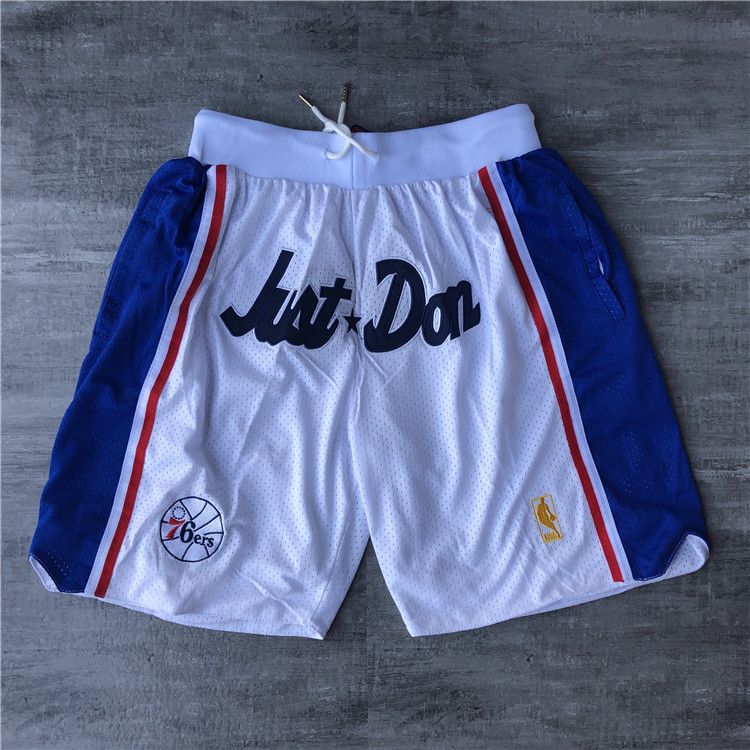 Men NBA 2021 Philadelphia 76ers White Shorts 1->milwaukee bucks->NBA Jersey